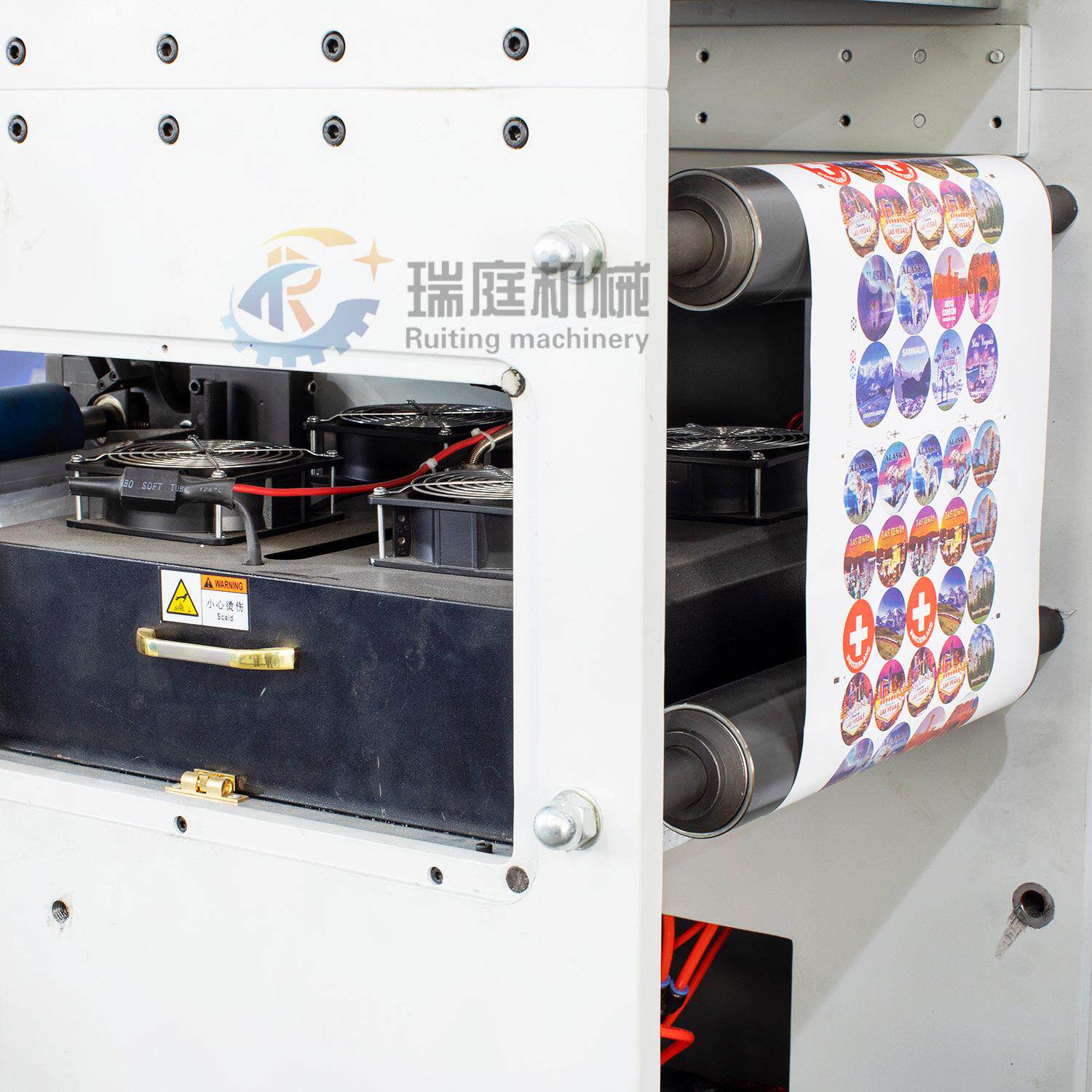 8色不干胶标签柔版印刷机带模切分切 八色塑料薄膜印刷机 - 图1