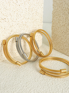 后海造物蛇骨链个性多层叠戴手镯