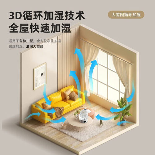 亚都加湿器宿舍学生家用轻音卧室孕妇婴儿空调房空气增湿机雾化器 - 图1