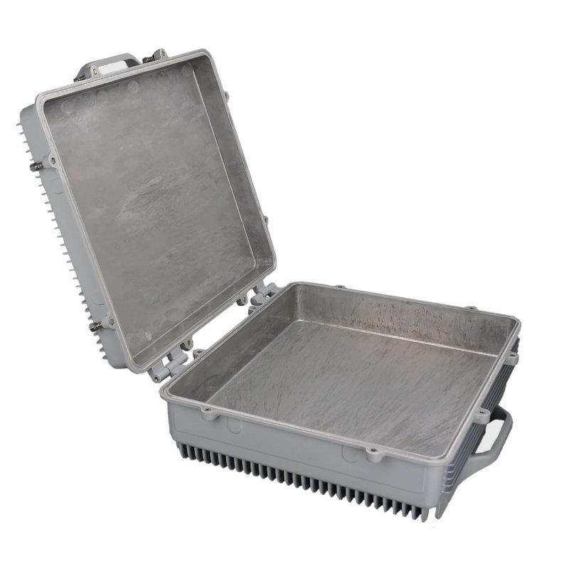 Supply Ningbo Bojie Shengxin high-power communication chassis cast aluminum waterproof and anti-corrosion IP68 die-cast chassis