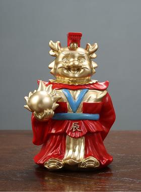 蛇工艺品摆件十二生肖蛇年办公室创意文创装饰品乔迁新居国潮新年