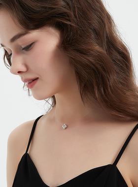 SUNS留白系列纯净极简白贝母莲花人鱼链项链