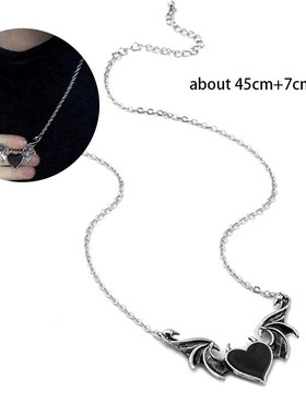 极速Gothic Vampire Bat Necklace Punk Hip Hop Rock VVintage M
