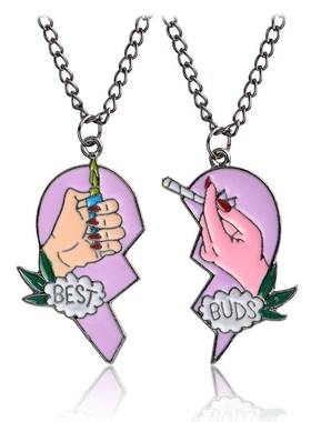 极速Best Friends Couple tPendant Necklace Set Good Jewelry G