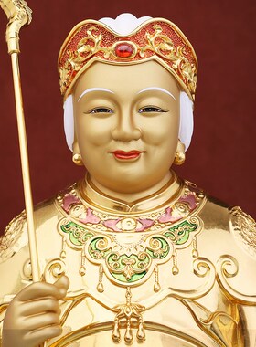 极速黑老太太铜像全铜彩绘铁刹山黑妈妈I像体东北四大家族摆件供