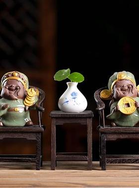 极速小和尚e摆件禅意中式家居客厅茶室桌面装饰品可爱小沙弥博古