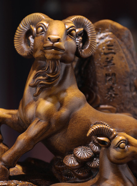 极速三羊开泰生肖羊摆件家居客厅装E饰十二生肖工艺品新房乔迁新