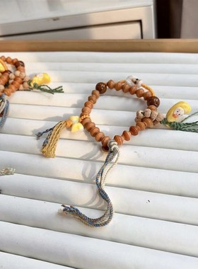 极速橄榄核金饭碗藏n式女款手链 搭配根付小可爱香蕉多妹女款手串