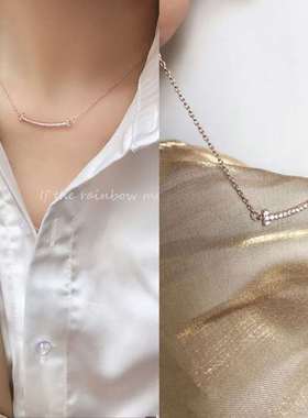 极速ins设计女潮冷淡风项w链锁骨链约韩版气质学生轻奢个性小众