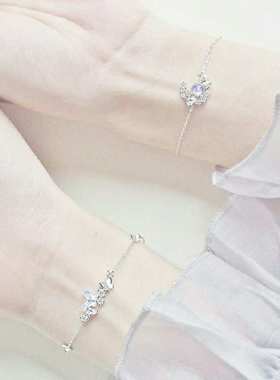 极速蝴蝶闺蜜手链k女学生轻奢日韩小众设计ins精致情侣生日礼物不