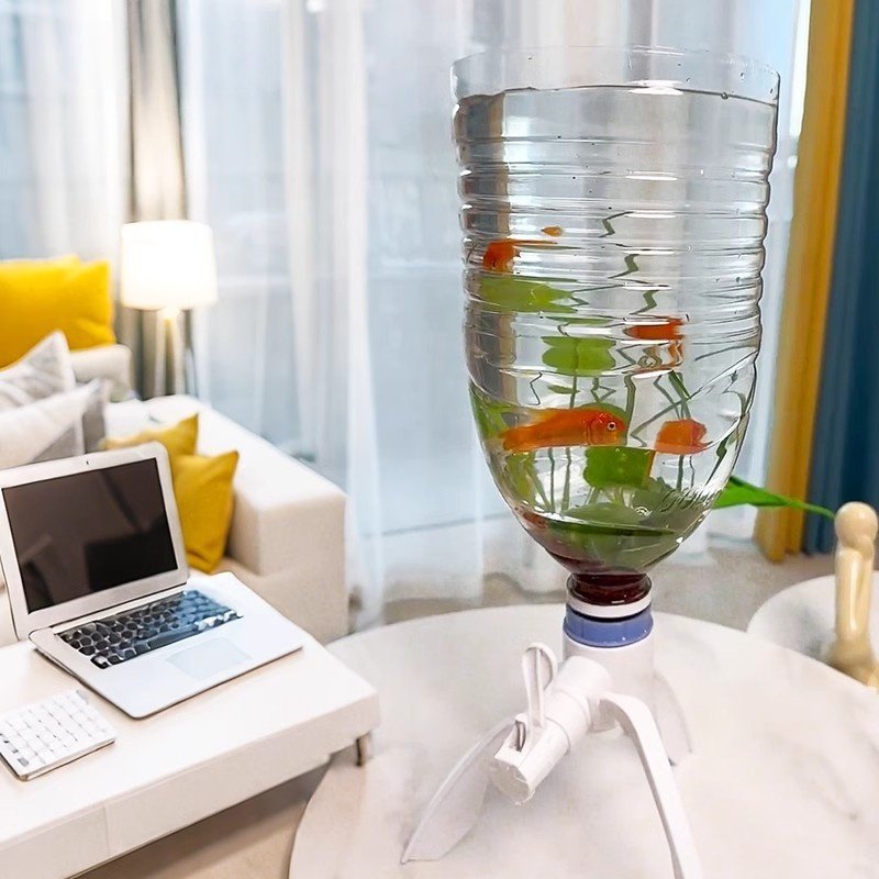 矿泉水瓶支架养鱼三角支架倒置矿泉水换水自制鱼缸水循环养鱼神器,淘宝优惠券,粉丝福利购,淘宝优惠卷