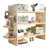 Desktop storage shelf desk storage shelf household multi-layer book display shelf office desk hole board placement shelf