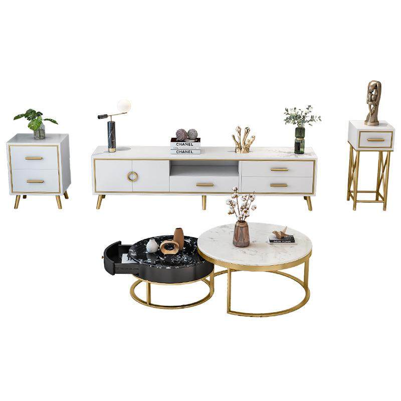 现代小户型客厅家具套装 白色烤漆电视柜方形茶几边柜沙发凳组合,淘宝优惠券,粉丝福利购,淘宝优惠卷