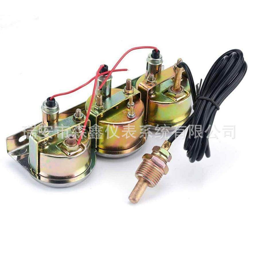 现货 跨境汽车改装仪表2寸52MM机械三联表组合仪表水温油压电压表,淘宝优惠券,粉丝福利购,淘宝优惠卷