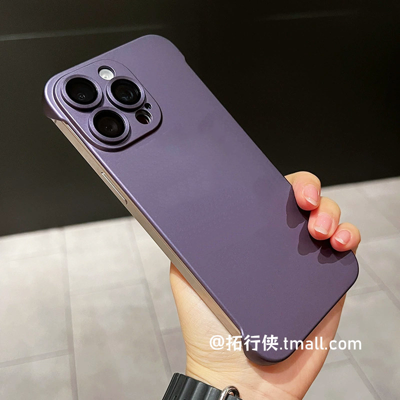 Mi15散热无边框裸感适用小米14手机壳17Pro保护套13半包12S磨砂防指纹红米Turbo5Max金属漆硬壳K90/K80纯色
