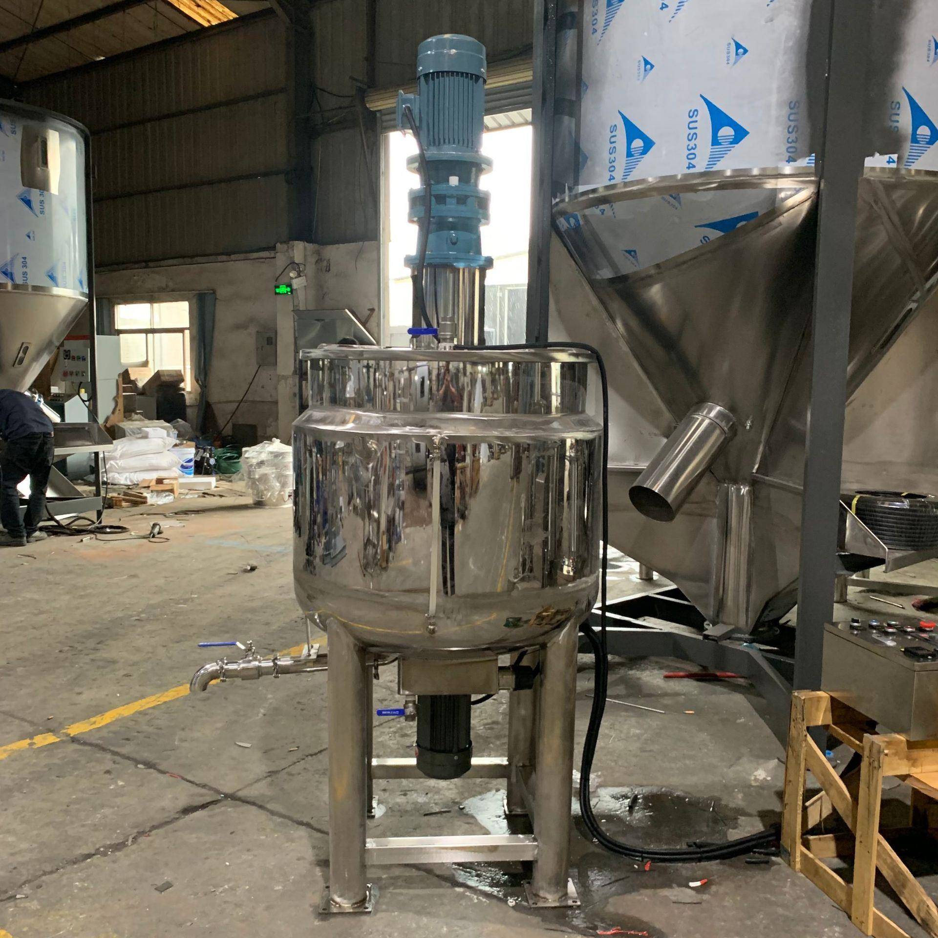 池州热供200L不锈钢混合桶黄山高速油漆涂料搅拌机淮北化工搅拌罐 - 图0