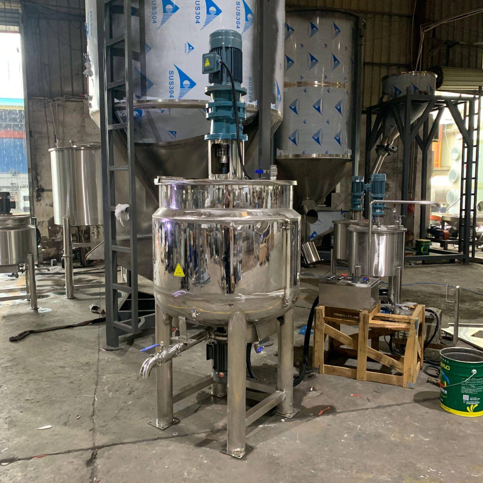 池州热供200L不锈钢混合桶黄山高速油漆涂料搅拌机淮北化工搅拌罐 - 图2