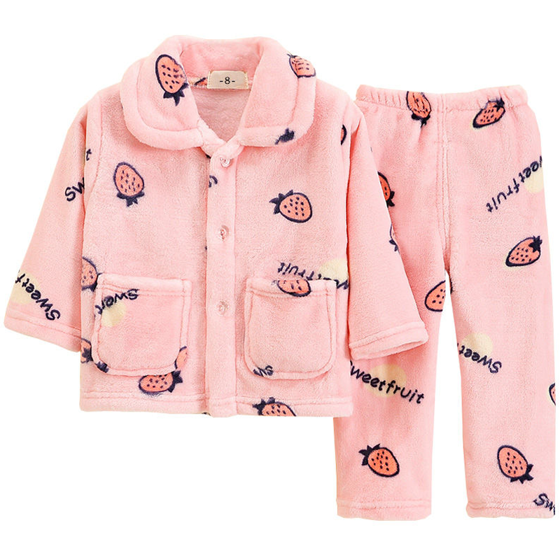 断码特价  秋冬儿童法兰绒保暖睡衣孩子加厚珊瑚绒家居服宝宝套装,淘宝优惠券,粉丝福利购,淘宝优惠卷