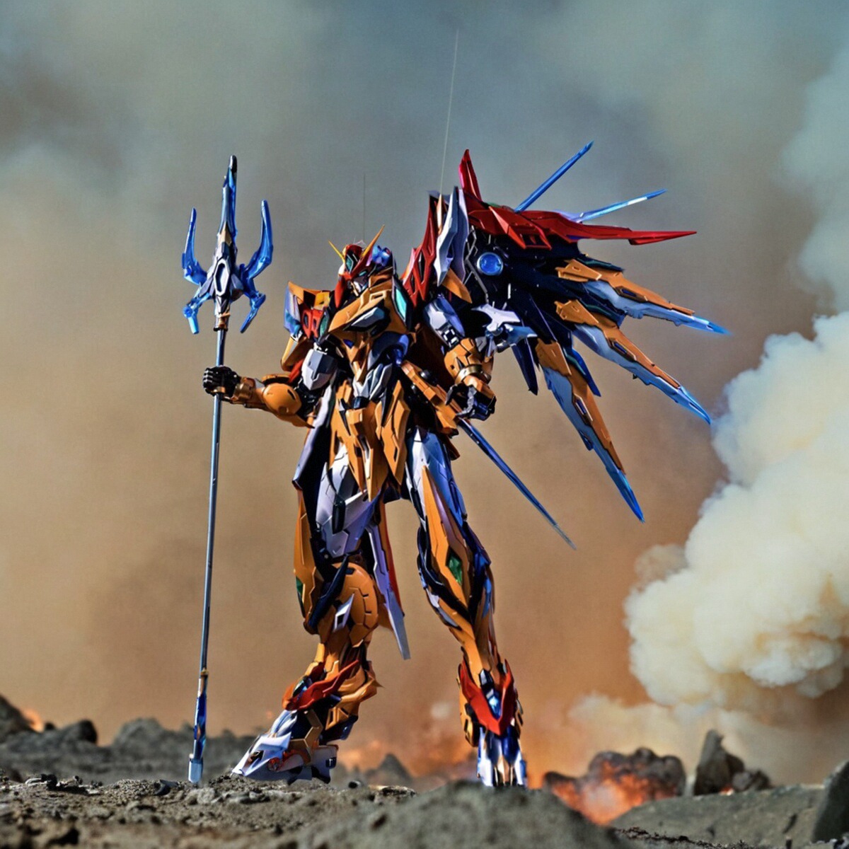 威远式花木兰摩动核曹仁白起赵云拼装模型盲盒七剑自由MG玩具 - 图3