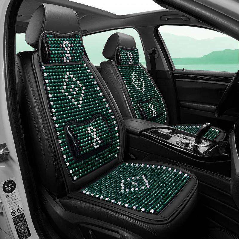 新款夏季高级感木珠汽车坐垫连体单座珠子凉垫驾驶座单个按摩座垫,淘宝优惠券,粉丝福利购,淘宝优惠卷