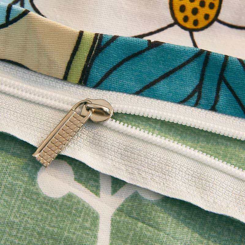 2023全棉活性印花四件套床上用品简约混搭纯棉床单床笠款 - 图0