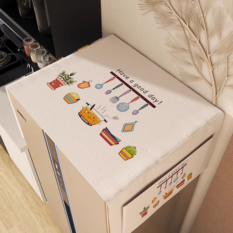 厨房冰箱防尘盖布家用单双开门2024新款顶部防灰尘遮尘冰柜盖巾布,淘宝优惠券,粉丝福利购,淘宝优惠卷