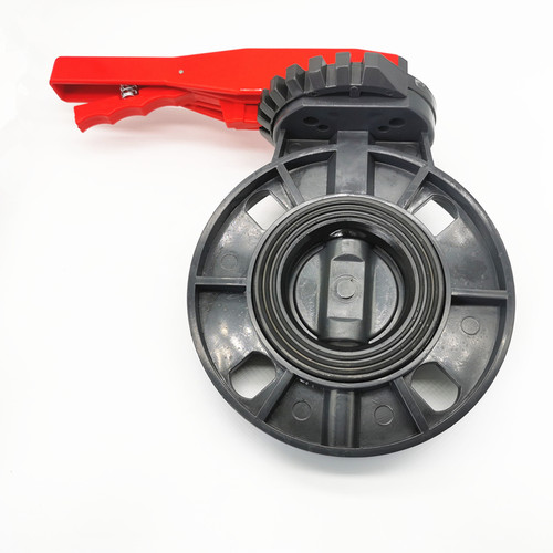 国标昊杉UPVC/PVC 耐酸碱塑料手柄对夹蝶阀 DN50mm/75 110/140 - 图3