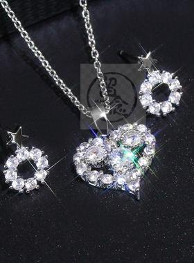 极速。Love circle suit  tend zircon combination sTuit star p