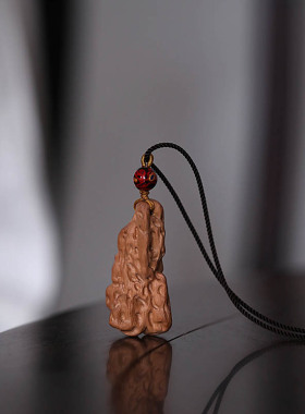 极速时来运转印度老山檀香项链吊坠中国风车挂坠红木质.包挂链挂