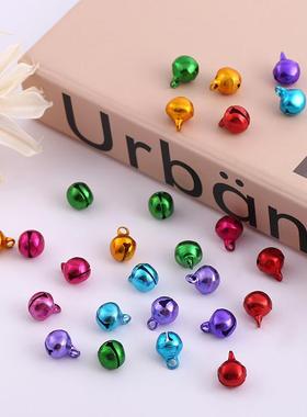 8mm铝彩色铃铛一字圆铃铝铃 DIY手工配件手链铃铛圣诞用品装饰铃