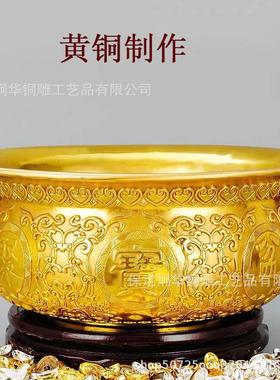 现货供应 黄铜如意聚宝盆 聚宝盆 如意盆 黄铜工艺礼品摆件