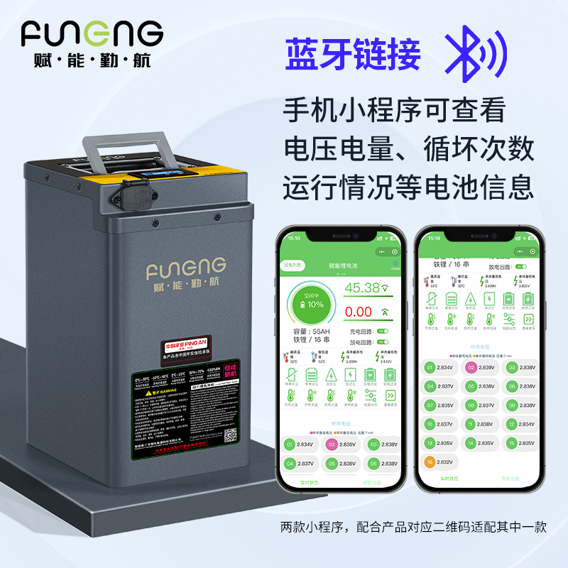 赋能锂电池52V48v伏高压动力版三元锂大容量电瓶电动车用九号深远