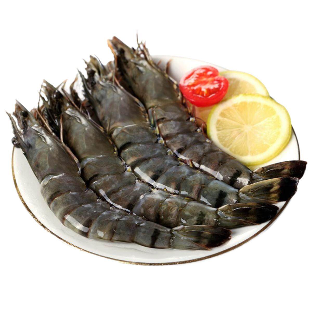 Zhoushan Black Tiger Shrimp Fresh Extra Large Shrimp Live Frozen Fresh Tiger Shrimp Chilled Prawn Fresh Sea Shrimp Frozen Seafood