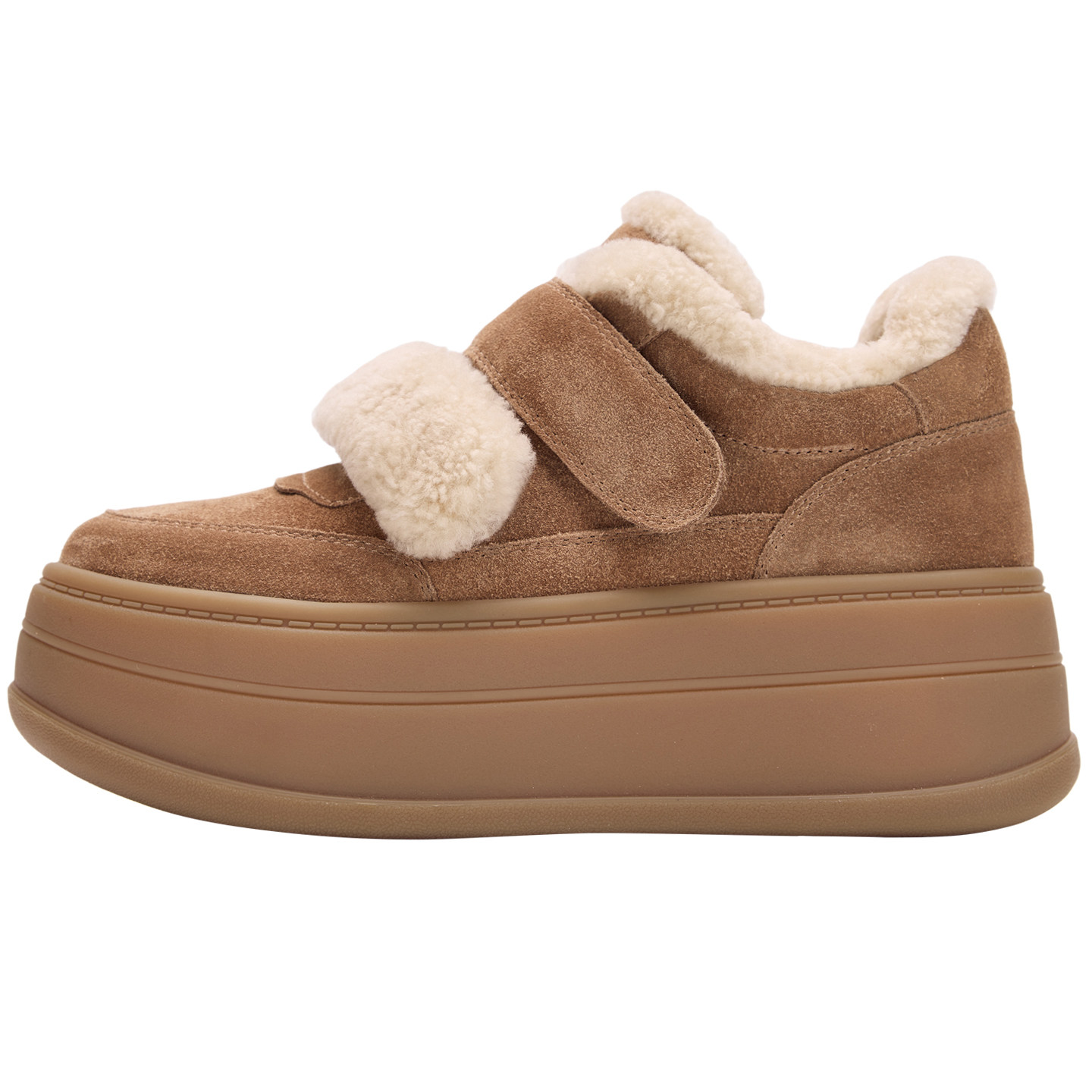 NOOWA厚底休闲鞋女2025秋冬款真皮加绒保暖增高百搭时尚专柜单鞋,淘宝优惠券,粉丝福利购,淘宝优惠卷