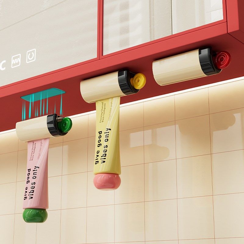 镜柜底磁吸挤牙膏神器小样洗面奶儿童挤压器卫生间壁挂式懒人夹子,淘宝优惠券,粉丝福利购,淘宝优惠卷