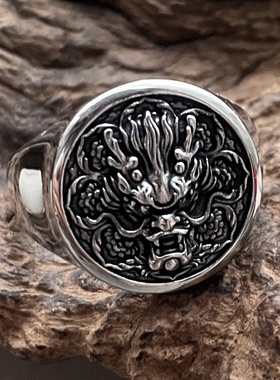 复古色间金色皇冠骷髅不掉色大码霸气不锈钢皇冠骷髅做旧嘻哈饰品