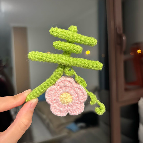 创意钥匙扣毛线钩针diy材料包送闺蜜礼物手工编织春夏秋冬挂件 - 图3