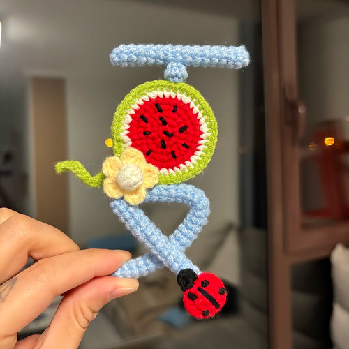 创意钥匙扣毛线钩针diy材料包送闺蜜礼物手工编织春夏秋冬挂件 - 图2