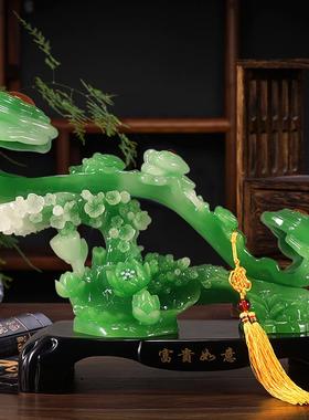 大号玉如意客厅玄关置物架电视柜新中式装饰摆饰开 业乔迁新居礼