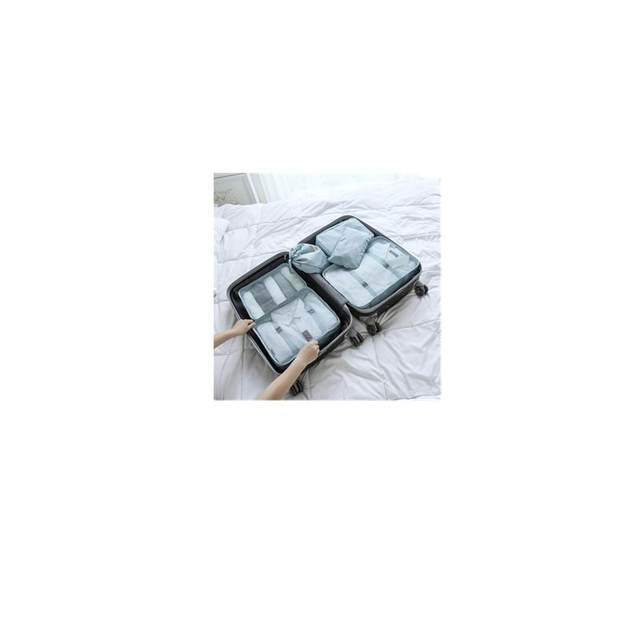 Travel storage bags, suitcases, clothing packaging and sorting bags sets, travel classification, portable grid storage bags