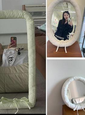 奶油风镜子ins韩系简约网红拍照打卡道具装饰背景店铺摆件布置