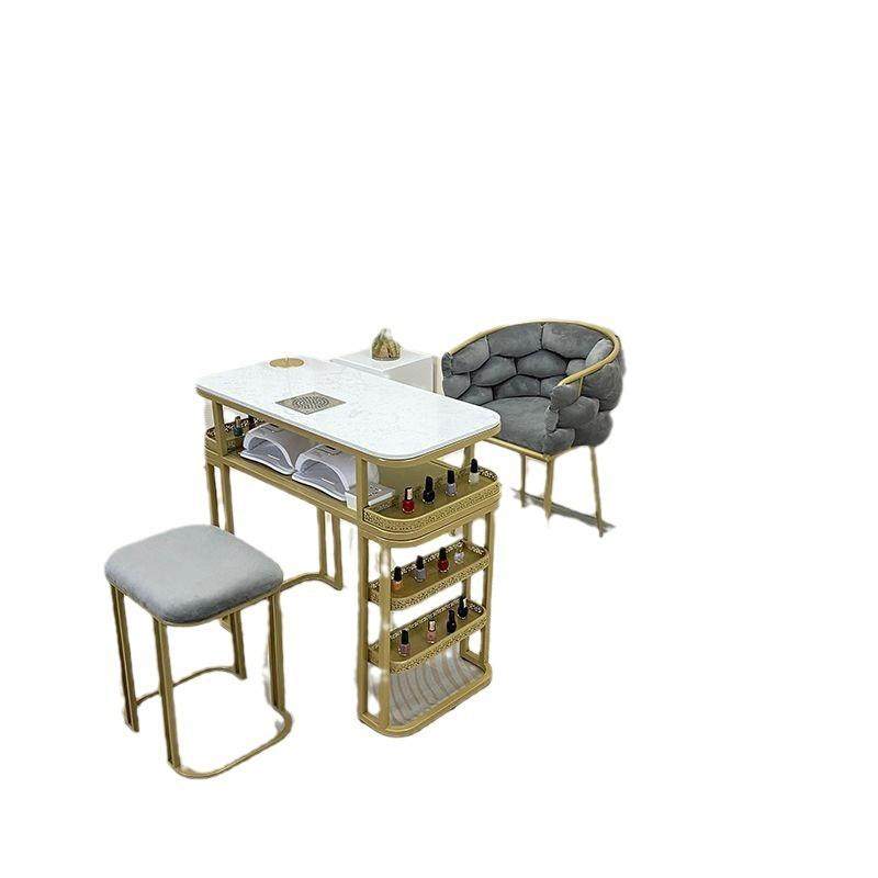 轻奢豪华85单双人大理石美甲桌椅套装吸尘器美甲台面网红椅美甲店,淘宝优惠券,粉丝福利购,淘宝优惠卷