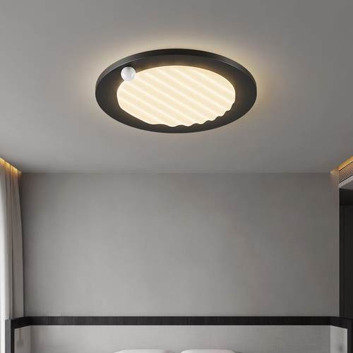 法式中古风卧室吸顶灯复古诧寂风薯片奶豆灯书房主卧全光谱护眼灯 - 图1