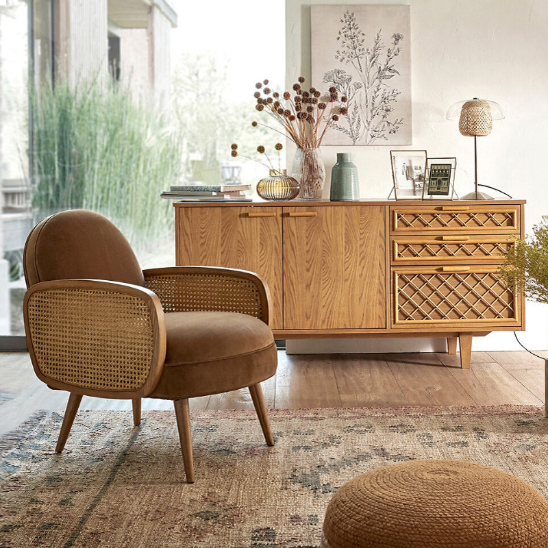 藤椅沙发实木藤编单人沙发椅小户型家用日式阳台休闲椅双人藤沙发,淘宝优惠券,粉丝福利购,淘宝优惠卷