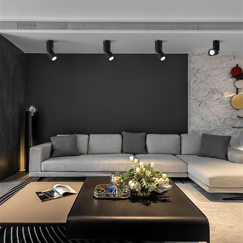 led明装折叠射灯家用酒店展厅背景墙吸顶玄关无主免开孔天花灯,淘宝优惠券,粉丝福利购,淘宝优惠卷