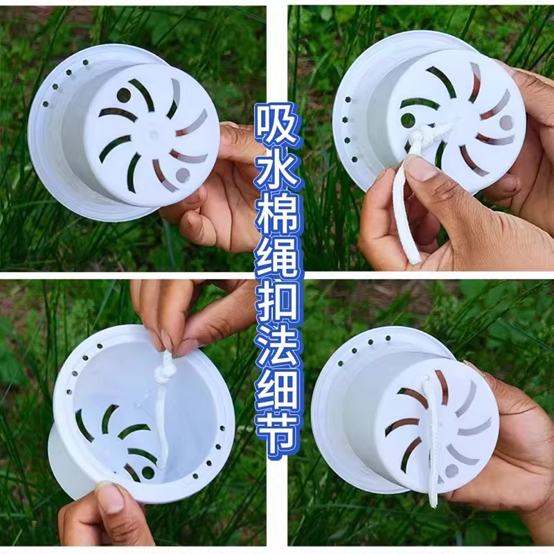 自吸水花盆家用塑料多肉懒人繁星透明加厚桌面水培绿萝双层花卉盆 - 图0