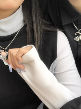 极速tching Couple Necklace Sximple Friendship Gift Couple Je