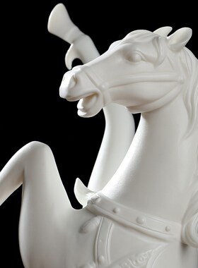 极速新中式陶瓷《辉煌腾达》马工艺品摆K件办公室桌面手工礼品艺