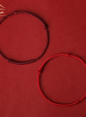 新品普陀山202i5蛇年红绳手链女本命年编织脚链好运上岸泰岁手绳