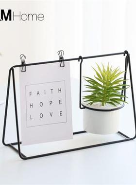 极速北欧iens风创意相框仿真多肉盆栽摆件客厅办公桌面绿植假花装